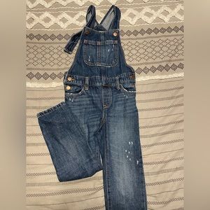 Girls Distressed Overalls